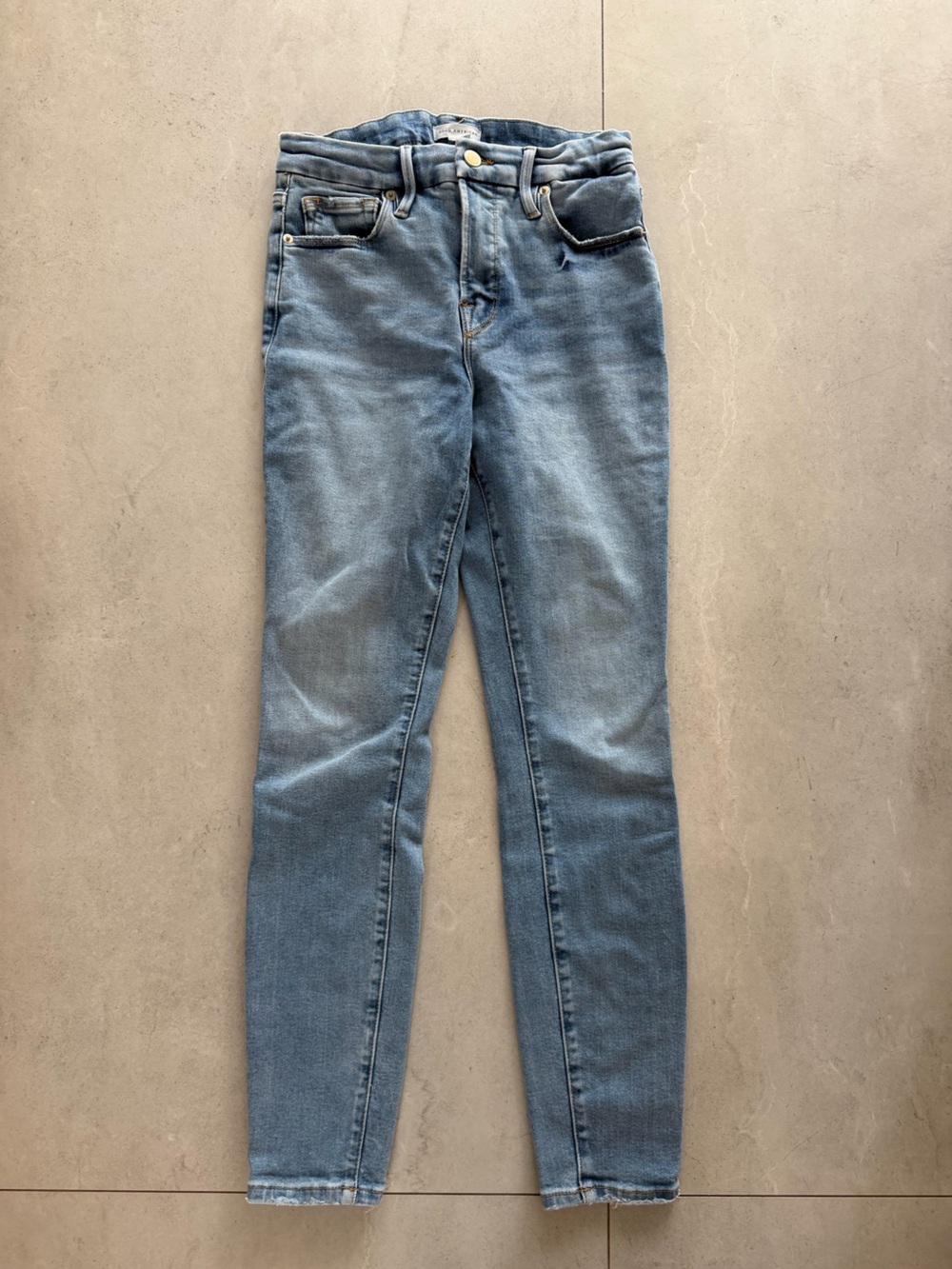 Good American Women’s Light Wash High Rise Skinny Jeans Size 26